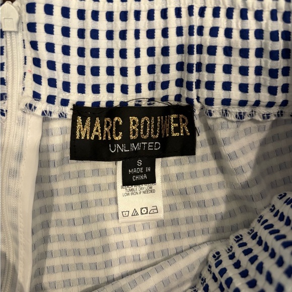 Marc Bouwer Gingham Flutter Sleeve V Neck A Line Blouse/Pant Set Sz M Top/S Pant - Picture 7 of 10